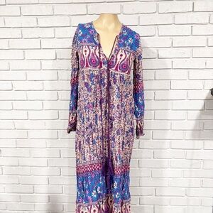 R. Vivmos Bohemian‎ Floral Maxi Dress